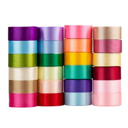 Satin Ribbons 22Meters/Lot Christmas Halloween Wedding Birthday Party Gift Wrapping Ribbon DIY Crafts 6-10-12-15-20-25-40-50mm