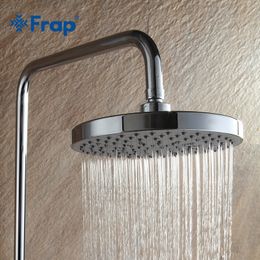 Frap Round 20*20cm Stainless Steel +ABS bathroom Shower heads 8 inch Rainfall Shower Head Rain Shower Chrome Finish F11-2 Y200109