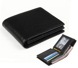 Designer-of the Genuine Portfolio Male Wallet Bifold Short Leather Men Paper