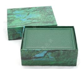 Heiße Mode-Box-Uhr für Herren für Uhrenbox, Original-Innen- und Außenuhrenboxen für Herren, grüne Box, Booklet-Karte