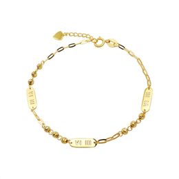 Luxury 18k Ture Gold Numbers Banglebracelet New Dign Beaded bracelet Custom Bracelet For Friends