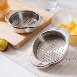 Stainless Steel Food Can Strainer Sieve Tuna Press Lid Oil Remover Drainer Can Water Filter Colander Kichen Tool BBE13317
