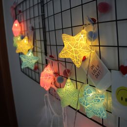 LED 10 Lights Lamp String Colorful Flaky Clouds Star Festival Party Strings Light Wine Bottle Pattern New Arrival 7 5gc N2