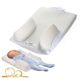 Baby Infant Newborn Sleep Positioner Anti Roll Pillow Prevent Flat Head Shape Anti Pillow Cushion Safe comfort helps digestion LJ201208