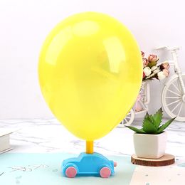 Free shipping child Puzzle balloon Trolley experiment toy Creativity Unzip Reverse balloon car 5-10 years old Fun Gift toys