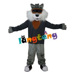 Mascot Costumes860 Grey Wildcat Stray Cat Hare Racoon Animal Costume Adult Character Design