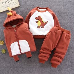 Boy Girl Clothing Set New Autumn Winter Sport Outfit Warm Kid Suit Children Baby Clothing Hoodies + Tops+ Pant 3PCS