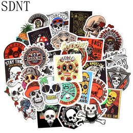 30 PCS Skull Terror Stickers Cool Punk Rock Graffiti Waterproof PVC Stickers to DIY Skateboard Laptop Bicycle Guitar Car Decals LJ201019