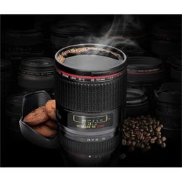PHOTO LIFE New Canon sixth Generation Stainless Steel Coffee Creative Lens Tea 400ml Mugs Emulation Camera Mug Cup 201029