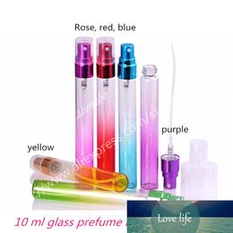 Hot sale 10PCS/lot 10Ml glass spray bottle, glass perfume bottle with sprayer, 10cc empty cosmetic bottle in 6 Colour