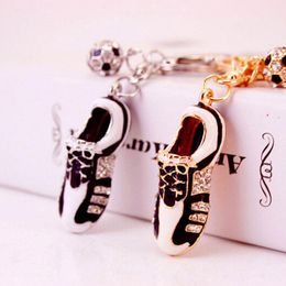 Jewelry Crystal Soccer Shoes Rhinestone Car Keychains Purse Bag Charm Buckle Pendant Keyrings Key Chains Women Gift