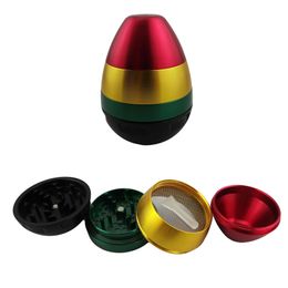 Tumbler grinder Aluminum alloy Smoking 4 layers 58mm herb Overlapping color tobacco grinders smoke accessories