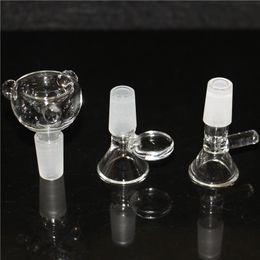 hookahs Glass Slides Bowl Pieces Bongs Bowls Funnel Rig Accessories quartz Nail 18mm 14mm Male Female Heady Smoking Water pipes dabbing Bong Slide