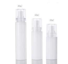 PET Spray Bottle Snap Bayonet Bottle Fine Mist Atomizer White plastic Pump bottle 50ml 60ml 80ml SN3550