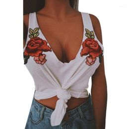 Women's T-Shirt Wholesale- 2021 Spring And Summer European American Women Wild Flowers Tie Sweater Shirt Fashion1