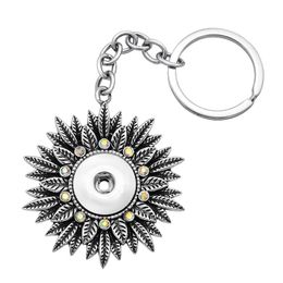 Noosa Owl Wings Flowers Rhinestone Snap Key Chains fit 18mm Snaps Buttons Car Bag Keyrings