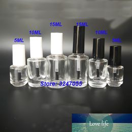 50Pcs/Lot 5ML10ML15ml Empty Nail Art Decorations Tools, Empty Glass Nail Polish Bottle with Brush, DIY Vial Nial Oil Package