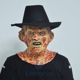 Horror mask Freddy Krueger Halloween masks cosplay Adult party carnival revel Competition scene focal point and interesting gift Y200103 s