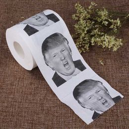 -Дональд Трамп Туалетная бумага Roll 3 Стили Мода Смешное Юмор Президент Туалет Ролл Бумага Новинка GAG Подарочная Шутка Шутка 2 слоя 24см