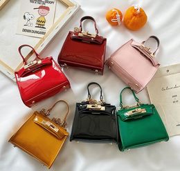 Children's handbag princess bright PU accessory bag fashion joker chain cross slung bags baby handbags