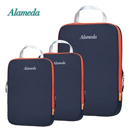 Alameda Travel Storage Bag Suitcase Luggage Waterproof Compression Packing Cubes Set Folding Clothing Organiser Cube Bag T200710