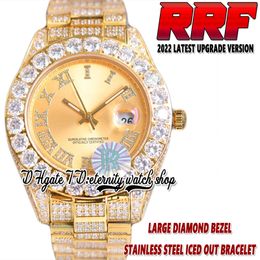 2022 RRF 126233 126284 Automatic Mechanical 42MM Mens Watch 126283 Paved Diamonds Roman Dial 316L Stainless Case Fully Iced Out Diamond Bracelet Eternity Watches