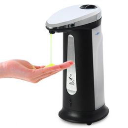 400Ml Automatic Soap Dispenser Touchless Induction Stainless Steel Hand Washing Soap Dispensers for Kitchen Bathroom Y200407