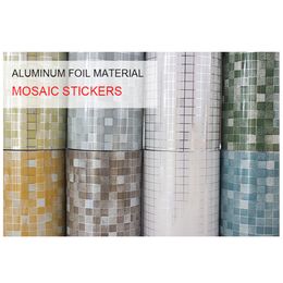 -3m / 5m de transferência de calor de calor adesivo cozinha anti-óleo auto adesivo papel de parede mosaico folha de alumínio adesivos de parede decoração 201203