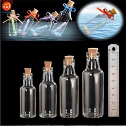Transparent Glass Wishing Bottles With Cork Drift Jars For Wedding Vials Decoration Gifts Diy 50pcs Free Shippinghigh quantity