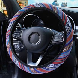 braid wheels Australia - Universal 38cm Car Steering Wheel Cover Protector Bohemian National Style Handlebar Braid Steering Wheels Anti Slip Breathable