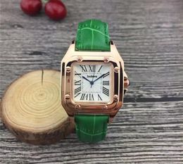 Heißer Verkauf Luxus Frauen Uhr 32mm Neue Mode Frauen Kleid Uhren Quadratischen fall Lederband Relogio Feminino Dame Quarz armbanduhr