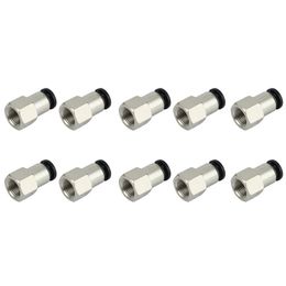 Pneumatic Tools -10 Pack Push To Connect Air Fittings, 1/4Inch Tube OD X 1/8Inch NPT Female, In Connectors