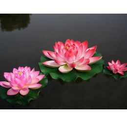 29 CM Wedding Decorations Artificial Lotus Fake Silk Flower for Christmas Ornament Fish Tank Garden Water Pool Decoration supply