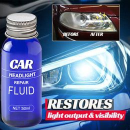 10/30ml Car Headlight Repair Fluid Coating Solution Repair Kit Rearview Headlight Polishing Anti-scratch Liquid Car Lens Cleaner