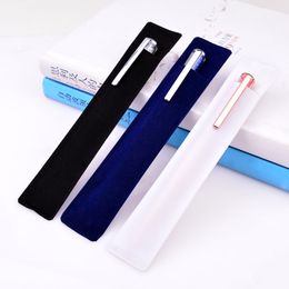 No Mini Orders Spot Square Velvet Sleeves Single Pen Bag Protective Case Wholesale Low Price Promotional Giveaway Flannelette fluffy Velvet Pouch for Pens Pencils