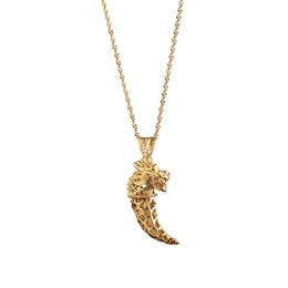 Dragon Model Pendant Necklaces For Women Men Gold Colour Jewellery Mascot Ornaments Lucky Symbol Gift