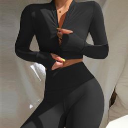 Women's TracksuitsTidal current Exercise Fitness juicy tracksuits Sleeve Yoga Suit for Two Piece Workout Sport Set Active Wear Women Outfit Sportswear Gym design