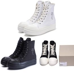 2022ss Satin Canvas Thick sole Pentagram embroidery Boots flats High Top Punk Rock trainers Sneakers Luxuy Boot