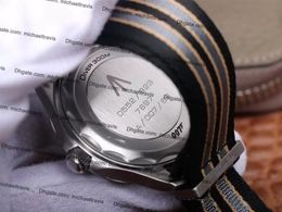 Cal.8806 Super Mens Watches Quality Movement Sahire Mirror Titanium Case 42Mm Waterproof Depth 300M Nylon Watchband Pin Buckle Watch 229304