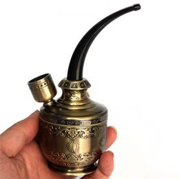 -1 stück bronze wasserraucher rohr shisha huka zigarette flasche halter rohre filter rauch metall rohr tar jd-128