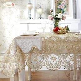Proud Rose European Luxury Table Cloth Lace Yarn Tea Table Cover Sofa Towel Home Decoration TV Cabinet Rectangular Tablecloths LJ201223