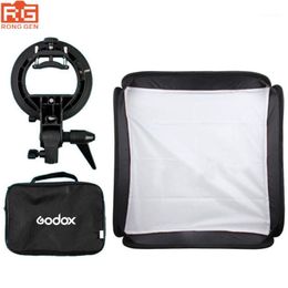 GODOX 40x40/50x50/60x60/80x80cm Softbox with S Type Bracket Stable Bowens Mount Flash Bracket Mount Foldable Softbox Kit1