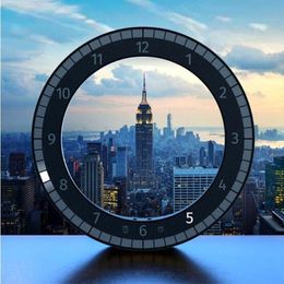 Usb LED Wall Clock Modern Design Dual-Use Dimming Digital Circular Photoreceptive Clocks For Home Decoration 201118