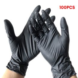 100Pcs Disposable Gloves Latex Nitrile Rubber Household Kitchen Dishwashing Gloves Work Garden Universal for Left and Right Hand Y200421
