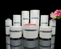 50pcs/lot 15g,30g,50g30ml,50ml,120ml White Acrylic Cream Jar Empty Cosmetic Packing Container Lotion Pump Bottle F050717