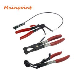 3Pcs Auto/Car Repairs Bent Nose Hose Clamp Pliers Hand Tools Cable Type Flexible Wire Long Reach Hose Clip Pliers Hand Tools Set Y200321