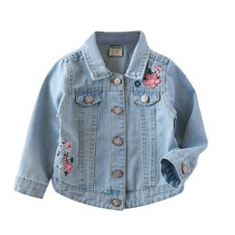 Benemaker Autumn Children Jeans Jackets Baby Girl For Windbreaker Spring Denim Coat Clothes Teen Jacket Girl Kid Outerwear YJ044 201106