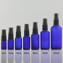 serum packaging UK - 100 PCS A LOT glass lotion bottle 100ml, empty 100ml blue serum cosmetic packaging