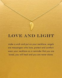 Choker Necklaces With Card Gold Silver Pendant Necklace For Fashion Women Jewellery LOVE AND LIGHT