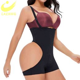 LAZAWG Women Waist Trainer Panties Booty Enhance Seamless Shapewear Belly Faja Slim Shapers Corset Butt Lifter Underwear Briefs Y220311